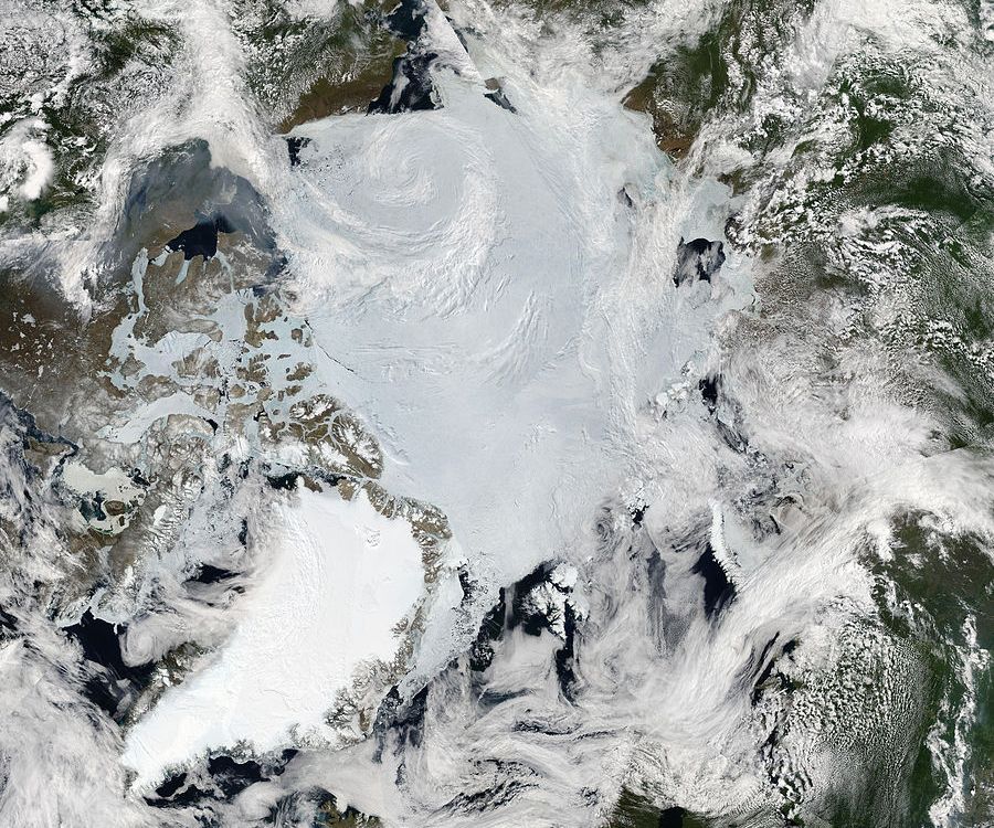 MODIS image of the Arctic