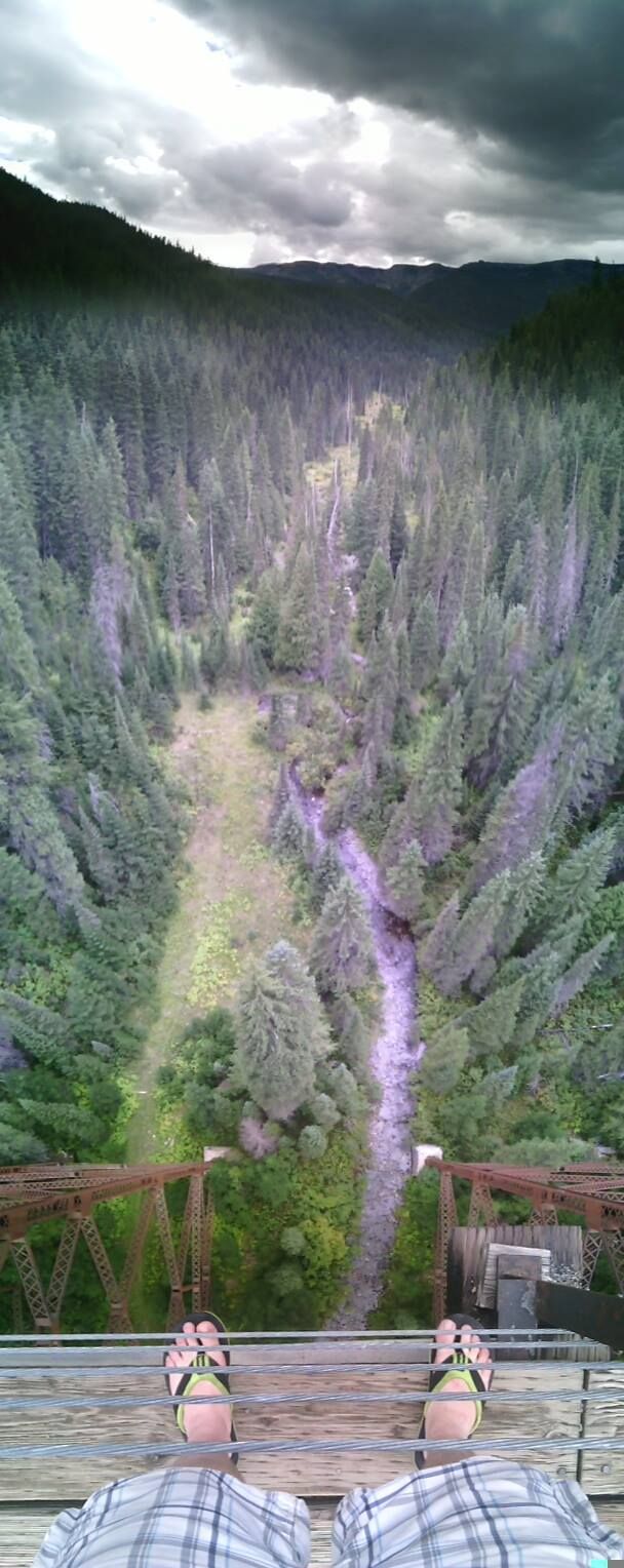 Route of the Hiawatha Bike Trail in North Idaho. taken from an old ...