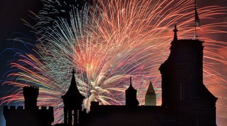 East face of the Smithsonian Castle on July 4, 2010