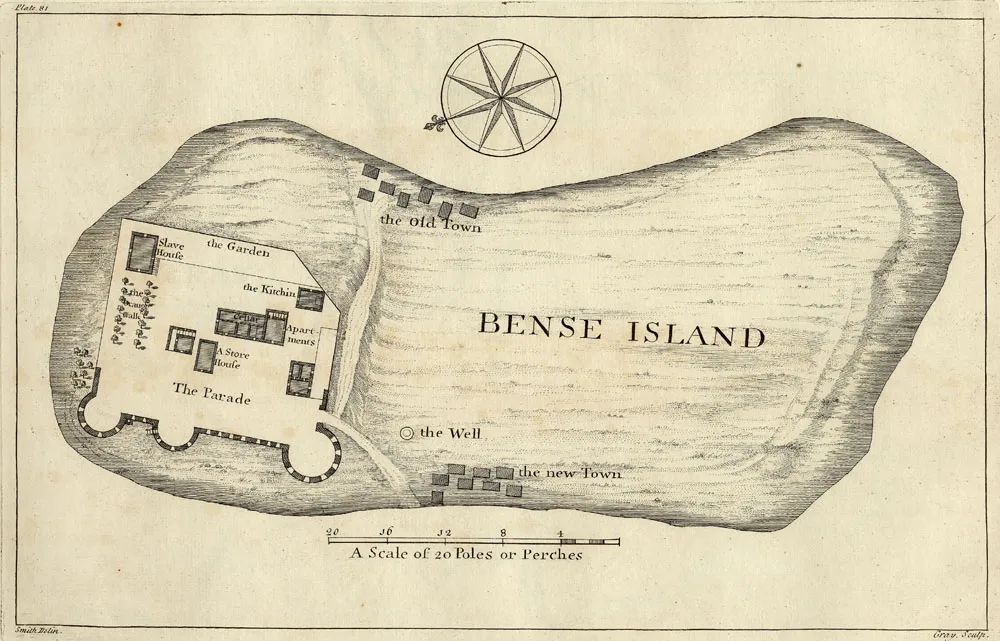 A 1726 map of Bunce Island