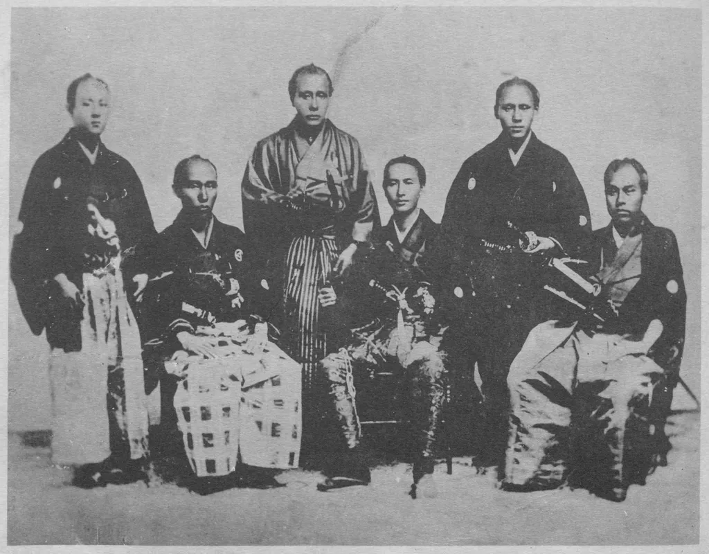 Members of the Japanese Embassy to the U.S. who sailed on the Kanrin Maru ​​​​​​​in 1860