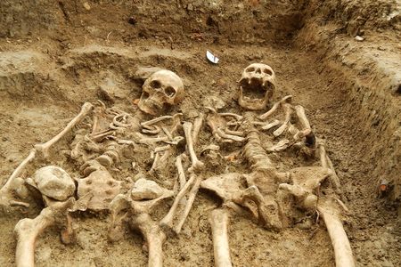Till death do us part: This couple has been holding hands for 700 years. 