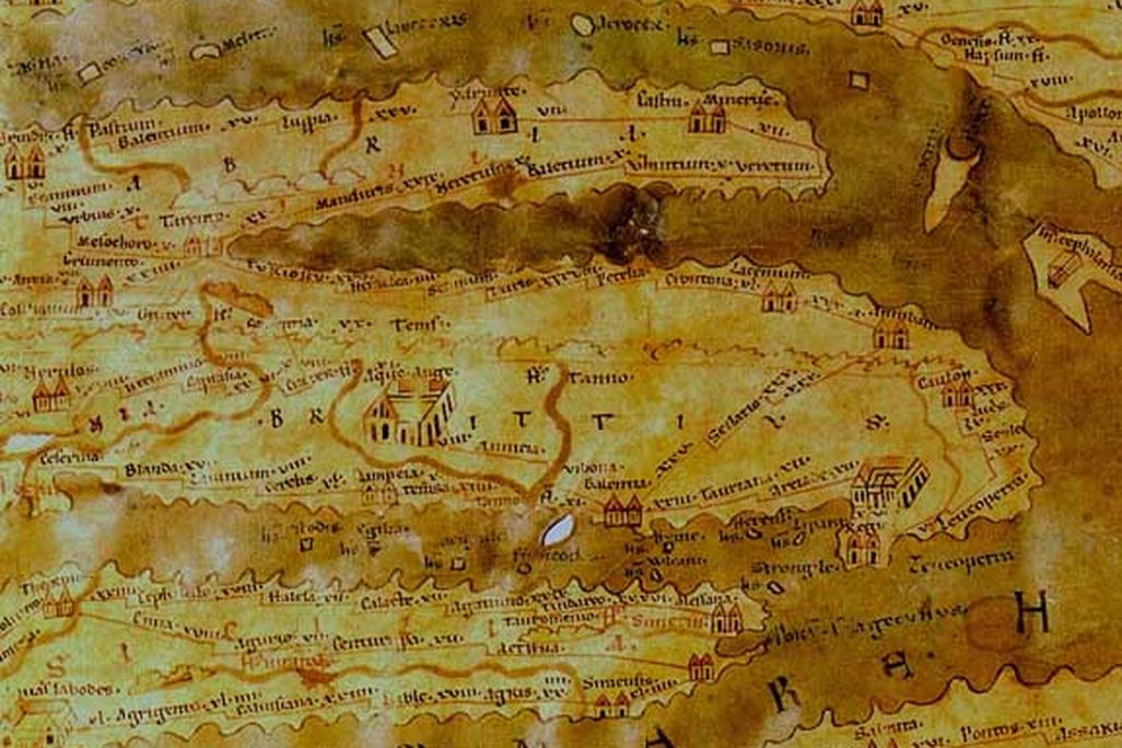 The Peutinger Table maps the full historical extent of the Roman highway system.