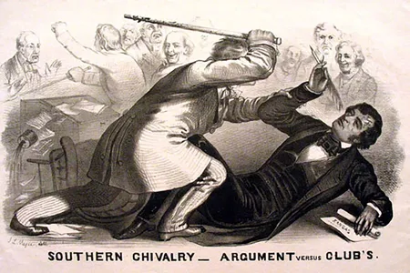 When Charles Sumner spoke out against slavery in 1856, he incurred the violent wrath of congressman Preston Brooks. 