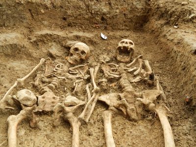 Till death do us part: This couple has been holding hands for 700 years. 