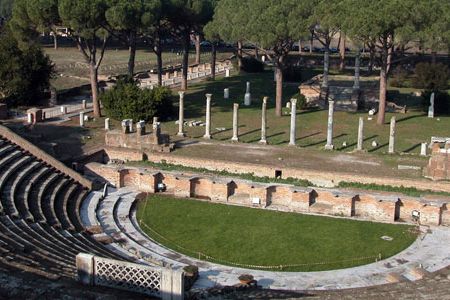 The show still goes on in ancient Ostia’s theater.