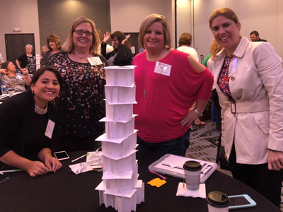 Tower designed by a team at the 2018 STEM Forum hosted by Dow, Jacobs, and the SSEC in Lake Jackson, TX.