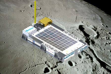 Artist’s conception of the 4M payload near the moon.