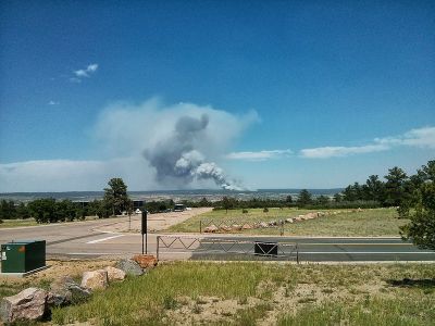 The fire near Colorado Spring as of yesterday afternoon.
