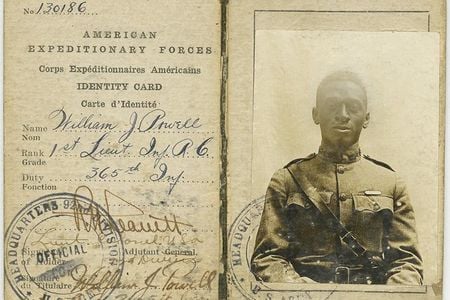 Powell's American Expeditionary Forces ID card.