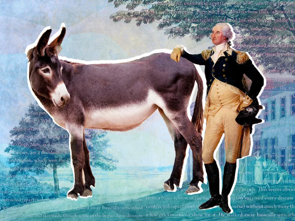 George Washington and a mule