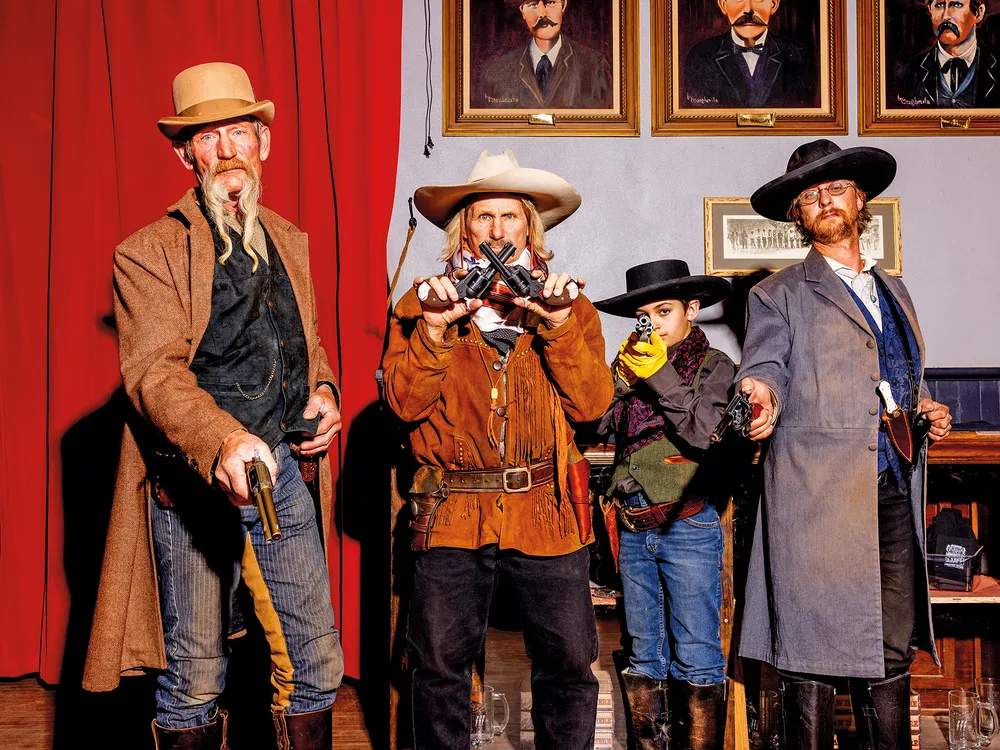 four cowboy re-enactors