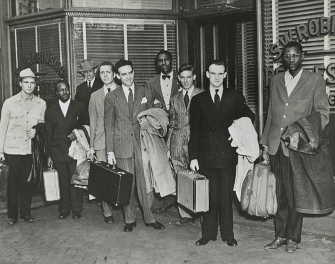 Rustin and other participants in the 1947 Journey of Reconciliation