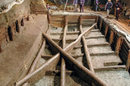 The elaborate construction of the pool, along with artifacts discovered inside of it, points to a ceremonial purpose.