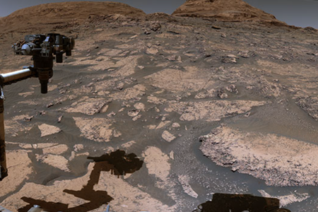 NASA stitched together 129 individual images taken with the rover’s Mast Camera to create 360-degree panoramic vistas. 
