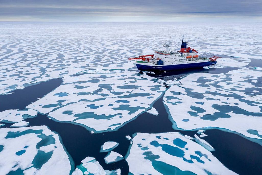 Research Vessel Polarstern in the Arctic Ocean
