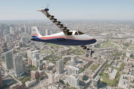 Concept art for the final form of NASA&#39;s experimental X-57 Maxwell electric plane. The plane is not expected to ever reach this phase, as the program&#39;s time and funds are running out.