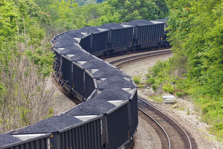 open-top coal train