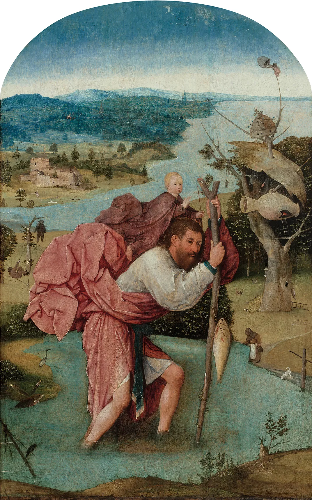 Hieronymus Bosch, Saint Christopher Carrying the Christ Child, circa 1500–1505