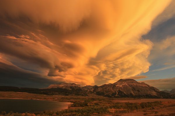 Unbelievable sunset at Waterton Lakes National Park, Alberta Canada thumbnail