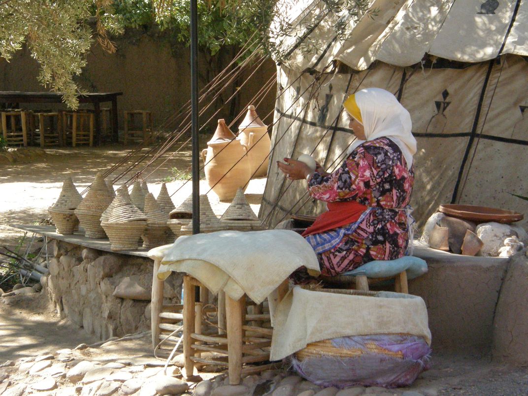An Amazigh (Berber) woman making traditional bread Credit: S. Erdman