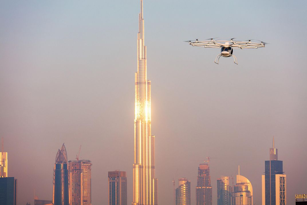Volocopter rises 600 feet over Dubai