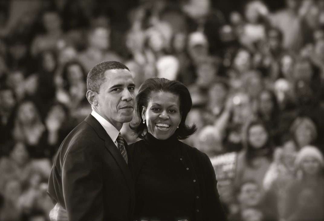 Barack and Michelle Obama in 2008