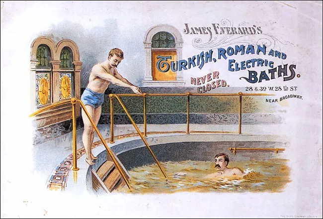 An 1892 advertisement for the Everard Baths