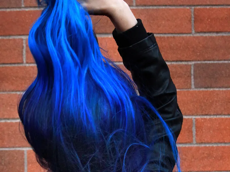 Blue Hair Strands - wide 7