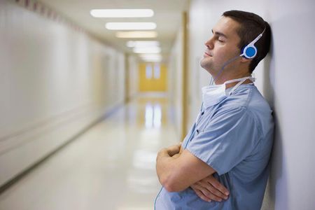 Though playing music is common in operating rooms, sleeping is not. 