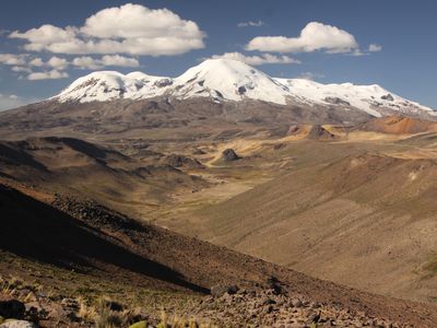 Nevado Coropuna, a volcano visible from the recently discovered Stone Age site in the Andes