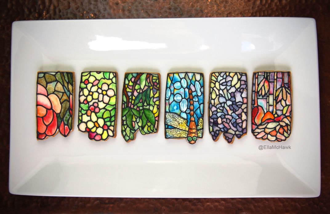 Tiffany lamp biscuit art