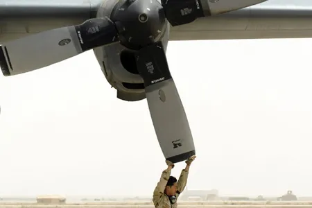 Preparing for a C-130 flight, Ali Air Base, Iraq.
