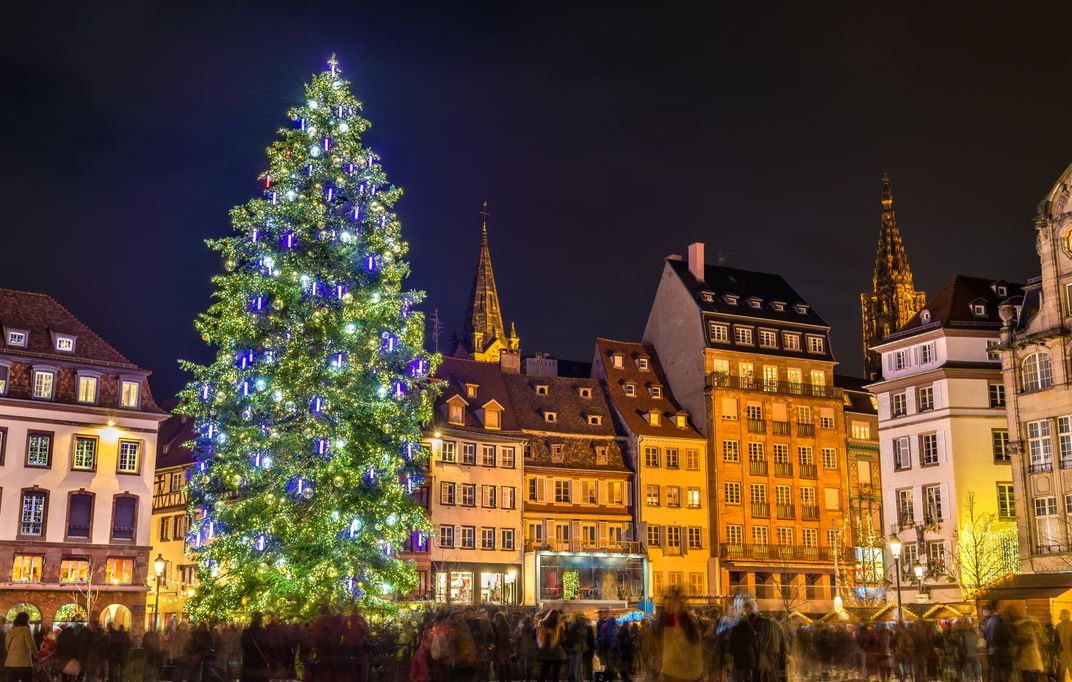 Christmas market in Strasbourg's Place Kleber