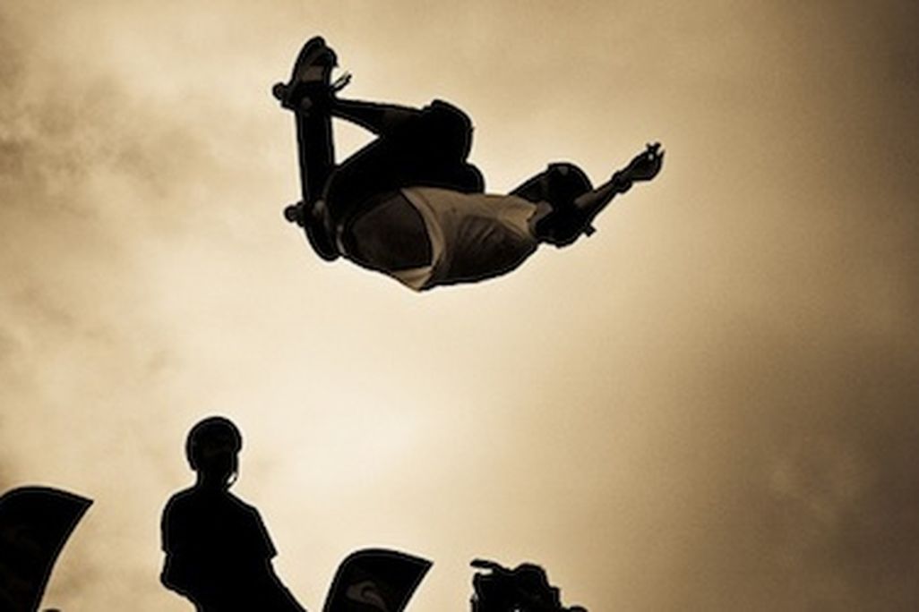 Legendary skateboarders Tony Hawk
