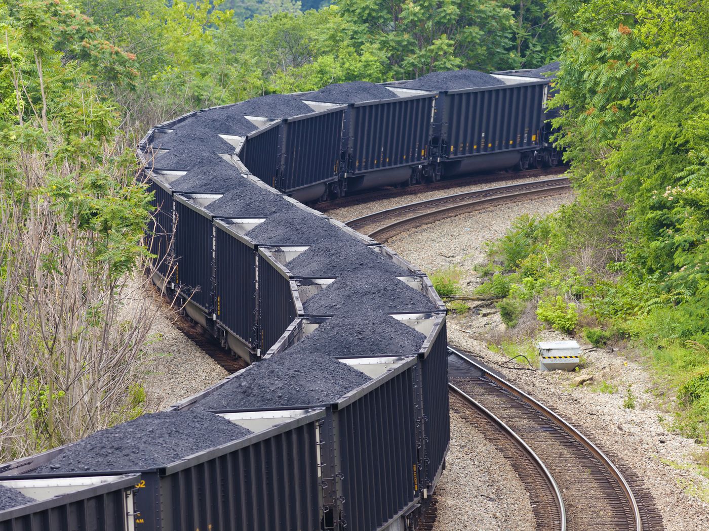 open-top coal train