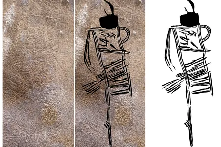 Native American artists created the cave drawings sometime between 660 and 949 C.E.