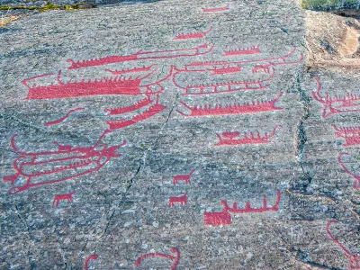 In Scandinavia, early people adorned rocks with thousands of images of boats. 