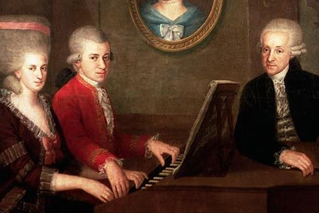 Leopold Mozart, right, boasted how well his daughter played the piano in a letter in 1764. She was quickly overshadowed by her brother Wolfgang.