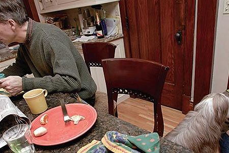 For two years, photographer Dona Schwartz chronicled the newly blended family members' interactions in the shared space of their kitchen.