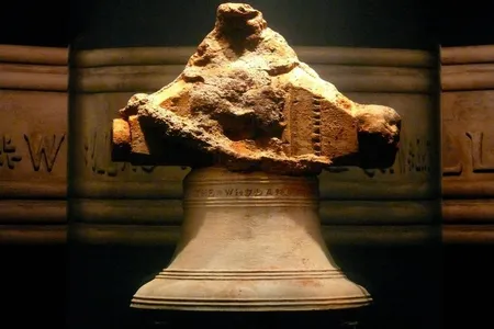 A bell previously recovered from the wreck of the Whydah pirate ship