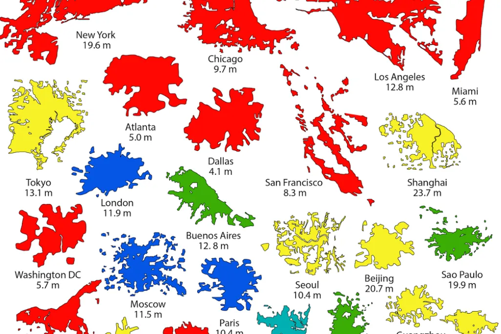 Urban footprints info(geo)graphic