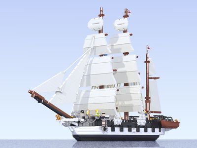 One LEGO master is proposing this tiny version of the HMS Beagle.