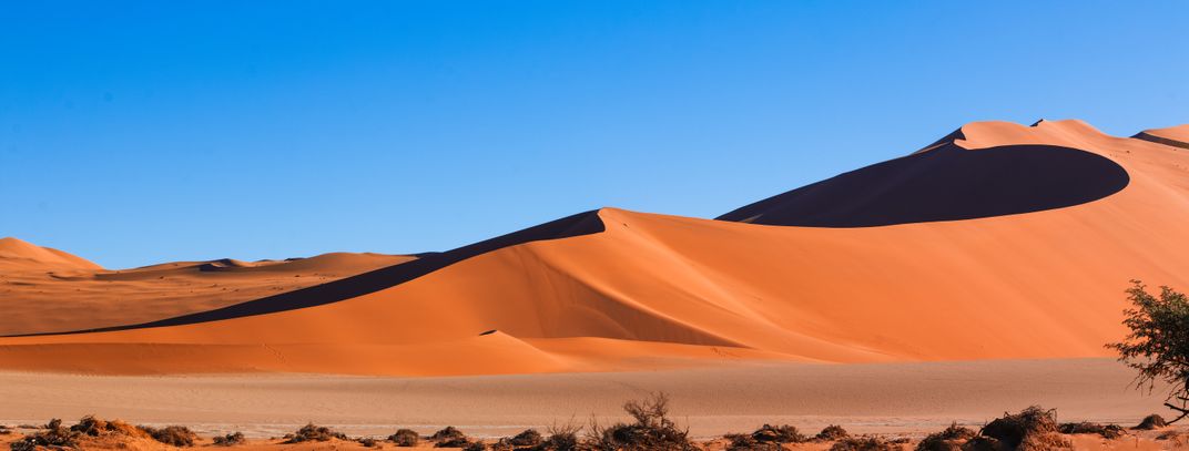 The desert dunes of Namibia