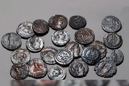 The bronze coins were found in a pit inside a complex of tunnels dug during the Great Revolt.