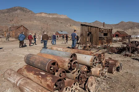 Historical remnants of the Comstock Lode silver mines