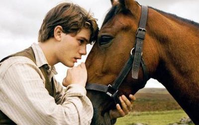 Jeremy Irvine and Joey in War Horse