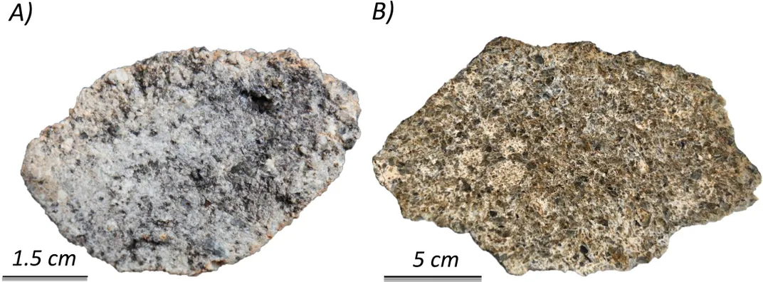 two rock fragments