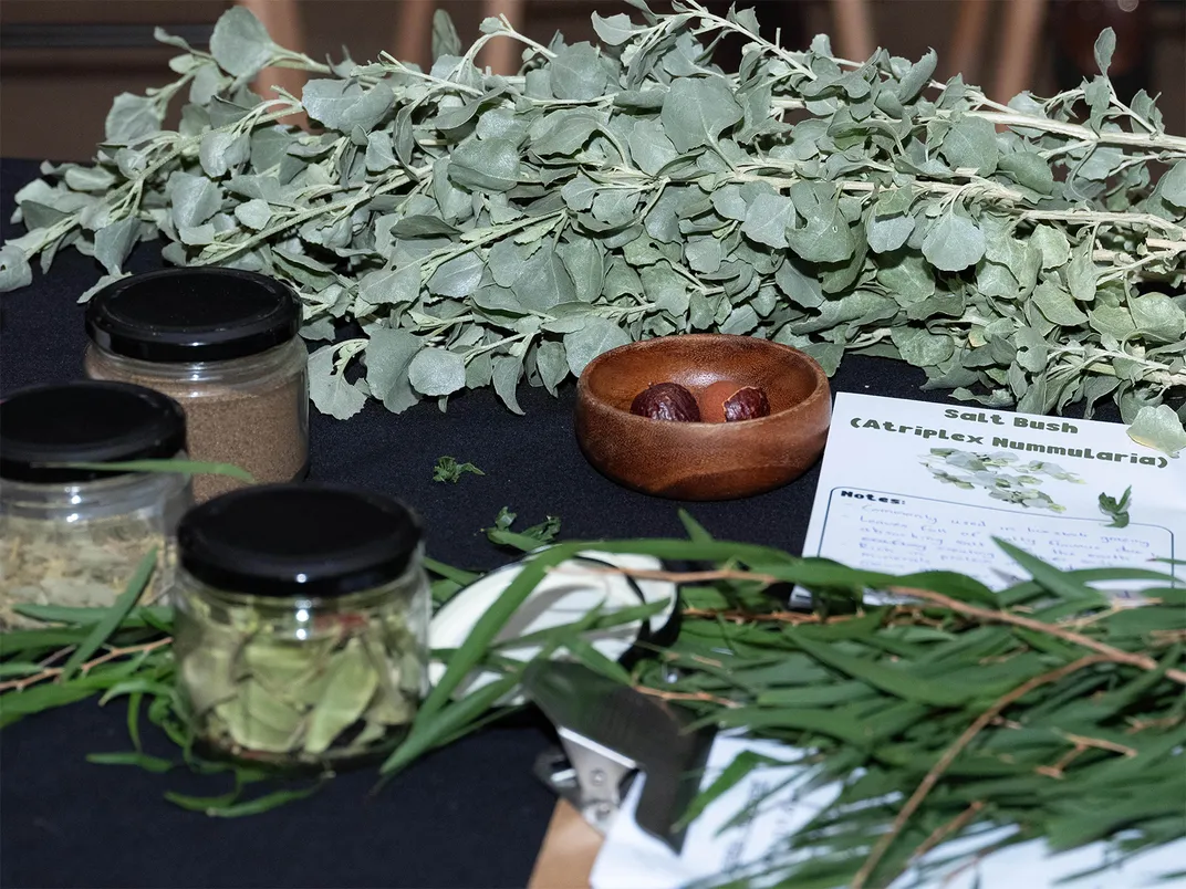 A spread in the Gather Foods kitchen displays indigenous foods