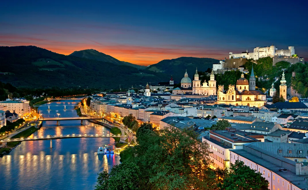 Salzburg at night. Credit: Austrian National Tourist Office/Julius Silver